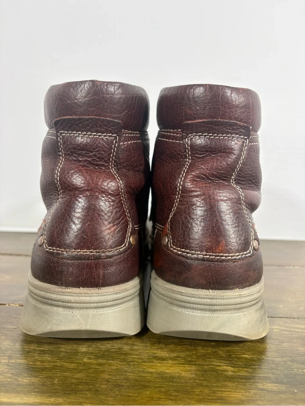 ECCO Men's Darren Gore-Tex Moc Toe Leather Boots Size 43 in Brown